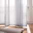 MIULEE 2er Set Voile Vorhang mit Ösen Transparente Gardine aus Voile Polyester Ösenschal Transparent Wohnzimmer Luftig Dekoschal für Schlafzimmer Hellgrau 215 x 140cm H x B, Grommet Top