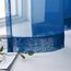MIULEE 2er Set Voile Vorhang mit Ösen Gardine aus Voile Polyester Ösenschal Transparent Wohnzimmer Luftig Dekoschal für Schlafzimmer Dunkelblau 245 x 140cm (H x B), Grommet Top