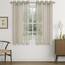 CUTEWIND Vorhänge Beige Kurz mit Ösen, Vorhang Transparent Gardinen Wohnzimmer Modern Kurz 2er Set 145 cm Lang, 140 cm Breit, Gardinen Schals Kurze Gardine Küche Fenster Sheer Curtains