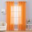 MIULEE 2er Set Voile Vorhang mit Ösen Optik Gardine aus Voile Polyester Ösenschal Transparent Wohnzimmer Fensterschal für Schlafzimmer Babyroom 145 x 140cm (H x B), Grommet Top Orange