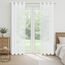 CUTEWIND Gardinen mit Ösen Kurz Fenster Gardinen Weiss Transparent Ösenvorhang Gardine Küche Vorhang Weiß Durchsichtig für Schlafzimmer Wohnzimmer 2er Set, 137 cm Lang, 140 cm Breit