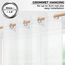 CUTEWIND Gardinen mit Ösen Voile Weiß Transparent für Große Fenster, 225 cm Lang, 200 cm Breit, 1 Stück Gardine Wohnzimmer Modern Vorhänge Ösenschal Schlafzimmer Curtains Living Room