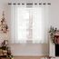 MIULEE 2er Set Voile Vorhang mit Ösen Transparente Optik Gardine Polyester Ösenschal Transparent Wohnzimmer für Schlafzimmer 137 x 140cm (H x B), Grommet Top Elfenbein