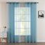 MIULEE 2er Set Voile Vorhang mit Ösen Transparente Gardine aus Voile Polyester Ösenschal Transparent Wohnzimmer Luftig Dekoschal für Schlafzimmer Grau Blau 160 x 140cm H x B, Grommet Top