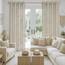 CUTEWIND Vorhänge Beige Kurz mit Ösen, Vorhang Transparent Gardinen Wohnzimmer Modern Kurz 2er Set 145 cm Lang, 140 cm Breit, Gardinen Schals Kurze Gardine Küche Fenster Sheer Curtains