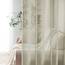CUTEWIND Vorhänge Beige Kurz mit Ösen, Vorhang Transparent Gardinen Wohnzimmer Modern Kurz 2er Set 145 cm Lang, 140 cm Breit, Gardinen Schals Kurze Gardine Küche Fenster Sheer Curtains