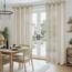 CUTEWIND Vorhänge Beige Kurz mit Ösen, Vorhang Transparent Gardinen Wohnzimmer Modern Kurz 2er Set 145 cm Lang, 140 cm Breit, Gardinen Schals Kurze Gardine Küche Fenster Sheer Curtains