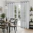 CUTEWIND Gardinen Kurz mit Ösen Vorhang Grau Transparent 2er Set, 145 cm Lang, 140 cm Breit Fenster Gardine Ösenvorhang Gardienen Schals Durchsichtig für Küche Schlafzimmer Wohnzimmer