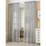 WOLTU 2er Set Gardinen, Vorhänge für Wohnzimmer Kinderzimmer Schlafzimmer, mit Kräuselband, Leinenoptik, Halbtransparent Voile, 140 x 245 cm, Hellgrau