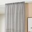 WOLTU 2er Set Gardinen, Vorhänge für Wohnzimmer Kinderzimmer Schlafzimmer, mit Kräuselband, Leinenoptik, Halbtransparent Voile, 140 x 245 cm, Dunkelgrau