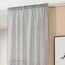 WOLTU 2er Set Gardinen, Vorhänge für Wohnzimmer Kinderzimmer Schlafzimmer, mit Kräuselband, Leinenoptik, Halbtransparent Voile, 140 x 245 cm, Hellgrau