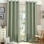 MIULEE Gardinen Vorhänge Schlafzimmer Vorhang Grün Gardine Wohnzimmer Leinenoptik Gardinen mit Ösen Fenster Halbtransparent Vorhang Modern Innen Balkontür Küche Vorhänge 140 x 245 cm