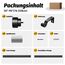 Schwarz Vorhangstange Ausziehbar Gardinenstange Curtain Rod Gardinenstangen für Fenster Outdoor (Schwarz Matt, 76 to 228 cm)