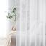 CUTEWIND Extra Breite Vorhänge Wohnzimmer mit Ösen Transparent Weiss 1 Stück, Vorhang Weiß 245 cm Lang, 300 cm Breit, Gardinen Durchsichtig für Große Fenster Schlafzimmer Kinderzimmer