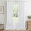 CUTEWIND Schlafzimmer Gardinen und Vorhänge Weiss Transparent Wohnzimmer Modern 2er Set, Vorhang Weiß mit Ösen Durchsichtig 250 cm Lang, Fenster Gardine Voile Kinderzimmer 140 cm Breit