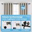 Schwarz Vorhangstange Ausziehbar Gardinenstange Curtain Rod Gardinenstangen für Fenster Outdoor (Schwarz Matt, 76 to 152 cm, A1,2Pcs)