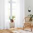 CUTEWIND Vorhang Wohnzimmer Modern 240 cm Lang, Vorhang mit Ösen 140 cm Breit, Gardine Weiß Transparent Gardinen Schals 2er Set, Ösenvorhänge Gardinen Durchsichtig Weiss für Schlafzimmer