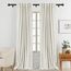 Schwarz Vorhangstange Ausziehbar Gardinenstange Curtain Rod Gardinenstangen für Fenster Outdoor (Schwarz Matt, 76 to 152 cm, A1,2Pcs)