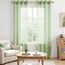 CUTEWIND Schlafzimmer Gardinen und Vorhänge Wohnzimmer Grün Transparent Ösenschal 2er Set 225 cm lang 140 cm Breit, Voile Gardinen mit Ösen Kinderzimmer Curtains Living Room