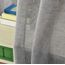 WOLTU 2er Set Gardinen, Vorhänge für Wohnzimmer Kinderzimmer Schlafzimmer, mit Kräuselband, Leinenoptik, Halbtransparent Voile, 140 x 245 cm, Dunkelgrau