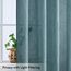 MIULEE Gardinen Vorhänge Schlafzimmer Vorhang Blau Gardine Wohnzimmer Leinenoptik Gardinen mit Ösen Fenster Halbtransparent Vorhang Modern Innen Balkontür Küche Vorhänge 140 x 225 cm
