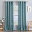 MIULEE Gardinen Vorhänge Schlafzimmer Vorhang Blau Gardine Wohnzimmer Leinenoptik Gardinen mit Ösen Fenster Halbtransparent Vorhang Modern Innen Balkontür Küche Vorhänge 140 x 225 cm