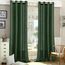 MIULEE Gardinen Vorhänge Schlafzimmer Vorhang Dunkelgrün Gardine Wohnzimmer Leinenoptik Gardinen mit Ösen Fenster Halbtransparent Vorhang Modern Innen Balkontür Küche Vorhänge 140 x 260 cm