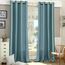 MIULEE Gardinen Vorhänge Schlafzimmer Vorhang Blau Gardine Wohnzimmer Leinenoptik Gardinen mit Ösen Fenster Halbtransparent Vorhang Modern Innen Balkontür Küche Vorhänge 140 x 225 cm