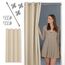 tinycurtains, Thermo Türvorhang mit Vorhangstange & Magneten zum Abdichten, einfache Montage ohne Bohren in 1 Min (210 x 150 cm beige + Stange Silber 55-90 cm + 6 Magnete)