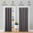 tinycurtains, Thermo Türvorhang mit Vorhangstange & Magneten zum Abdichten, einfache Montage ohne Bohren in 1 Min (195 x 150 cm grau + Stange Silber 70–120 cm + 6 Magnete)