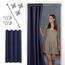 tinycurtains, Thermo Türvorhang mit Vorhangstange & Magneten zum Abdichten, einfache Montage ohne Bohren in 1 Min (195 x 150 cm blau + Stange Silber 70–120 cm + 6 Magnete)