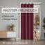 tinycurtains, Thermo Türvorhang mit Vorhangstange & Magneten zum Abdichten, einfache Montage ohne Bohren in 1 Min (195 x 150 cm rot + Stange Silber 70–120 cm + 6 Magnete)