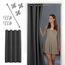 tinycurtains, Thermo Türvorhang mit Vorhangstange & Magneten zum Abdichten, einfache Montage ohne Bohren in 1 Min (195 x 150 cm anthrazit + Stange Silber 55-90 cm + 6 Magnete)