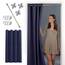tinycurtains, Thermo Türvorhang mit Vorhangstange & Magneten zum Abdichten, einfache Montage ohne Bohren in 1 Min (210 x 150 cm blau + Stange Silber 70–120 cm + 6 Magnete)