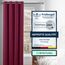 tinycurtains, Thermo Türvorhang mit Vorhangstange & Magneten zum Abdichten, einfache Montage ohne Bohren in 1 Min (200 x 150 cm rot + Stange Silber 55-90 cm + 6 Magnete)