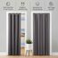 tinycurtains, Thermo Türvorhang mit Vorhangstange & Magneten zum Abdichten, einfache Montage ohne Bohren in 1 Min (210 x 150 cm grau + Stange Silber 55-90 cm + 6 Magnete)