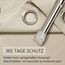 tinycurtains, Thermo Türvorhang mit Vorhangstange & Magneten zum Abdichten, einfache Montage ohne Bohren in 1 Min (200 x 150 cm beige + Stange Silber 70–120 cm + 6 Magnete)