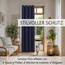 tinycurtains, Thermo Türvorhang mit Vorhangstange & Magneten zum Abdichten, einfache Montage ohne Bohren in 1 Min (210 x 150 cm blau + Stange Silber 70–120 cm + 6 Magnete)