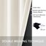 MRTREES Gardinen Blickdicht Küche Fenster Kurz Hellbeige Verdunklungsvorhänge mit Ösen 2er Set H 122 x B 140 cm Thermovorhang Kälteschutz für Wohnzimmer Schlafzimmer, Blackout Curtain