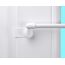 dekondo 2X Fensterhaken/Dekohaken für Gardinenstangen/Vitragenstangen/Scheibengardinen (sowohl seitlich als auch Oben zu befestigen) (15-20mm Fensterdicke, Weiß)