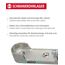 Gedotec Decken-Schrankrohrlager | 1 Stück Kleiderstangen-Halterung Metall | OVAL | Aufhängung für Schrankstangen & Garderobenstangen Chrom | MADE IN GERMANY |Schrankrohr-Halter mit Schraube M6 x 28mm