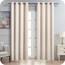 MRTREES Vorhang Beige Blickdicht Gardinen mit Ösen 2er Set Dicker Stoff 100% Lichtdichte Vorhänge Thermogardinen Kälteschutz Vorhänge für Schlafzimmer Blackout Curtains, 240 cm Lang, 140 cm Breit