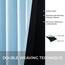 MRTREES Vorhänge Schlafzimmer Blau 100% Blickdicht Gardinen mit Ösen 2er Set H225 x B140 cm Dicker Stoff Thermovorhang Kälteschutz Vorhangverdunkelung Wohnzimmer Modern Blackout Curtain