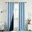 MRTREES 100% Verdunklungsvorhänge Vorhang Schlafzimmer Blickdicht Blau Gardinen mit Ösen 2er Set 245 cm Lang 140 cm Breit, Thermovorhang Gegen Kälte Wohnzimmer Modern Blackout Curtains