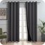 MRTREES Verdunkelungsvorhang Dunkelgrau 2er Set, 225 cm Lang, 140 cm Breit, Abdunkelnde Vorhänge mit Ösen Verdunklungsvorhänge 100% Blackout Curtain Thermovorhänge Curtains Living Room