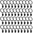 40 Stück Gardinenringe Vorhangringe, Vorhang Clip Gardinenstange 35mm Vorhang Clips mit Clip Duschvorhang Metallklammern für Vorhänge und Gardinenstangen, Black