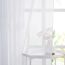 PONY DANCE Vorhang Weiß Transparent Voile Gardinen für Wohnzimmer & Schlafzimmer 2er Set H 175 x B 140 cm Dürchsichtige Vorhänge mit Ösen Sheer Curtains
