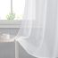 PONY DANCE Wohnzimmer Gardinen Weiss Transparent 2er Set H 260 x B 140 cm Extra Lange Gardinen und Vorhänge mit Ösen Übergardinen White Sheer Curtains