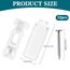 12Kit 24 Stück Plissee Ersatzteile klemmträger, Spannschuhe für verspannte Plissees, für Klebeträger und Stick & Fix Front Klebeplatten（weiß）