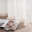Topfinel Gardinen Wohnzimmer 140x235cm 2er Set Halbtransparent Modern Vorhänge Schlafzimmer mit Ösen Voile Vorhang mit Vertikalem Streifenmuster fur Kinderzimmer Weiß